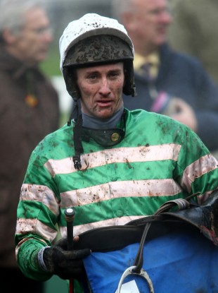 JT McNamara fell at the first fence in the Challenge Cup race.