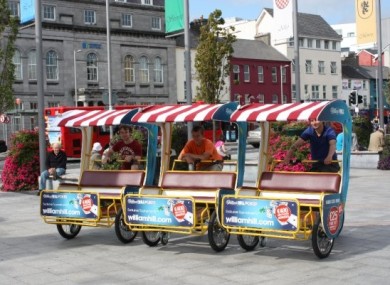 Rickshaws in Galway City.