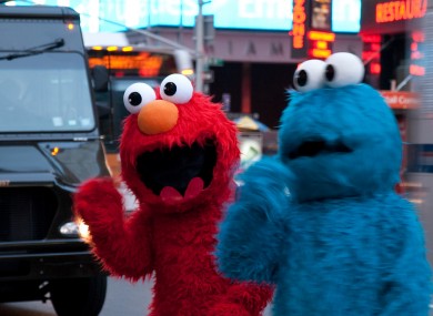 File photo of Sesame Street characters in Times Square