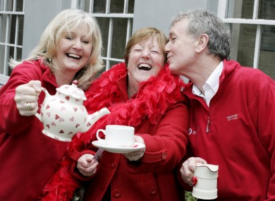 Una Crawford O'Brien, Jen Dawson (Tullow, Co. Carlow) and Bryan Murray at the launch of May's Happy Hearts Appeal in Dublin.