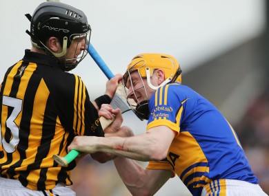 JJ Delaney and Lar Corbett clash.