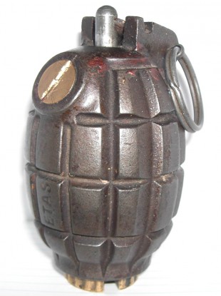 File photo of a Mills-style grenade, similar to the one found in Crosshaven this evening.