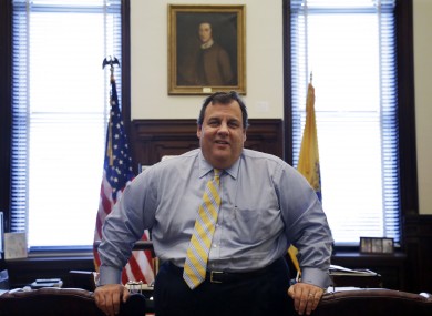 Chris Christie in his office in New Jersey (File photo)