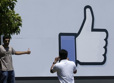 The entrance to the Facebook campus in Menlo Park, California