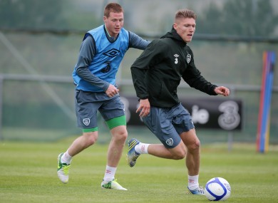 Midfielder duo Hendrick (right) and McCarthy.