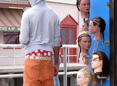 A member of the public letting it all hang out on the Wildwood seafront