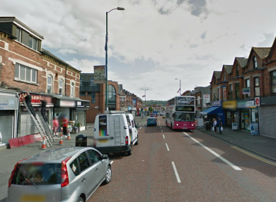 The Woodstock Road area where the incidents happened this morning.