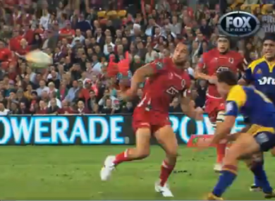 Quade Cooper stuns the Highlanders in 2010.