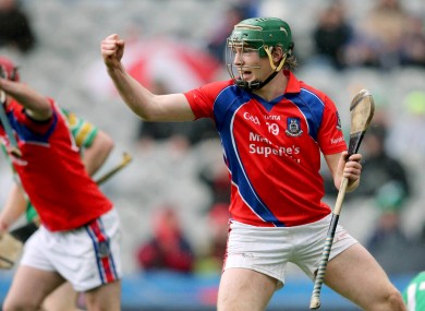 Shane Cooney celebrates during St Thomas All-Ireland club victory.
