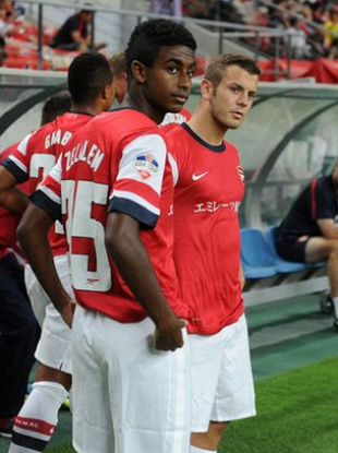 Gideon Zelalem with Jack Wilshire on the sidelines.