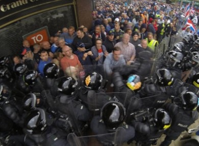 Police clash with loyalist protestors in Belfast over the weekend