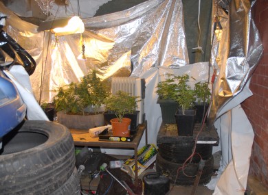 A scene from one of the premises searched today.