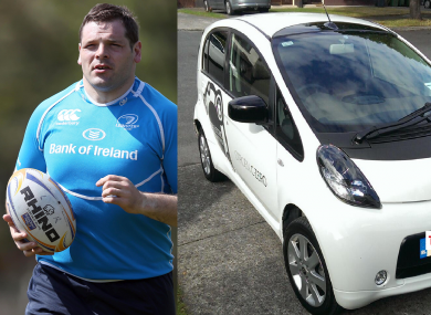 Mike Ross and his new electric car.