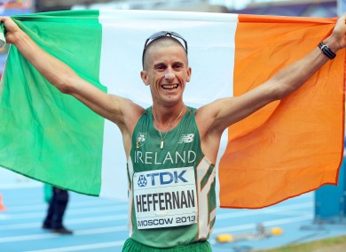Rob Heffernan wins gold for Ireland in Moscow.