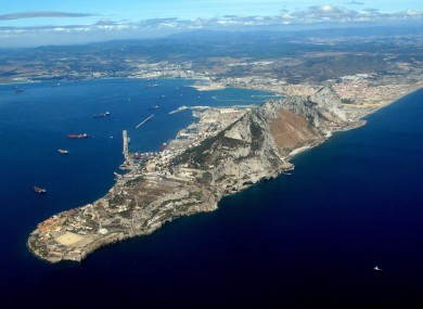 An aerial view of Gibraltar