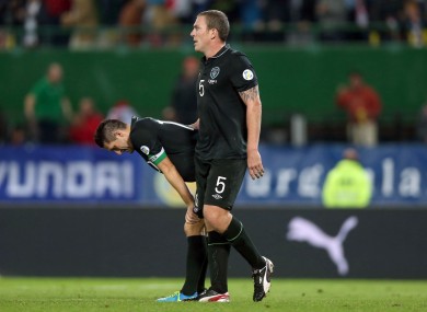 Robbie Keane and Richard Dunne after Tuesday's result.