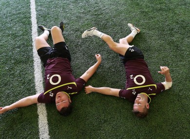 Dave Kilcoyne and Paul Marshall chill out or whatever on Ireland duty.