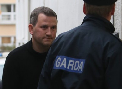 Graham Dwyer being escorted into Dun Laoghaire District Court last Friday.