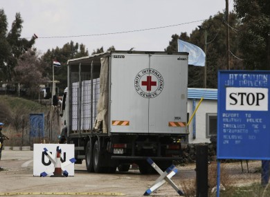 File: An International Committee of the Red Cross (ICRC) truck.