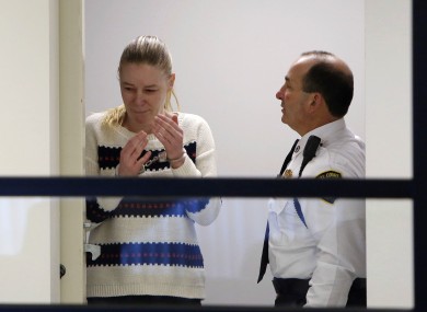 Irish nanny Aisling McCarthy Brady appears at Middlesex Superior Court, Boston, in April of this year.