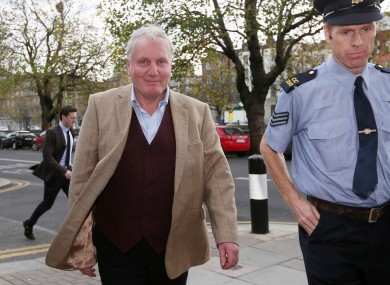 Charlie Allen, of the Rodolphus Allen Private Family Trust, at the High Court in Dublin this week following his earlier arrest in Cork.