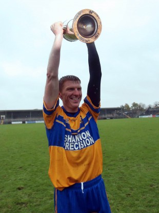 Niall Gilligan celebrates with the Canon Hamilton Cup.