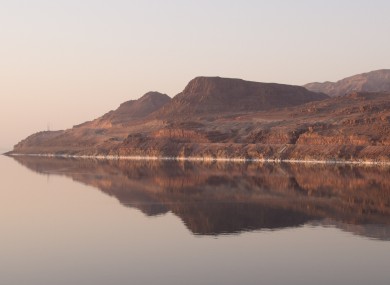 Morning Mountain on the banks of the Dead Sea