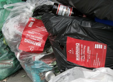 Illegally dumped household waste outside St Teresa's Gardens flats in Dublin