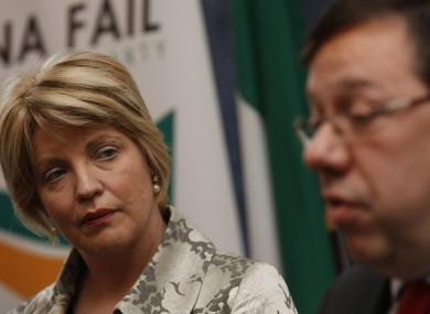 Mary Coughlan with former Taoiseach Brian Cowen.