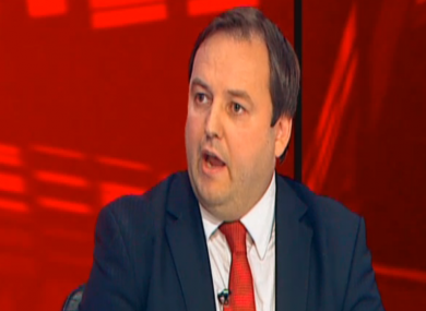 Sinn Fein deputy Pádraig MacLochlainn during Wednesday's show.