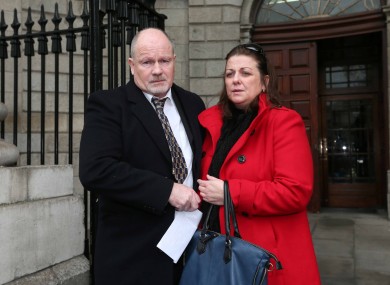 Roisin Conroy's parents, Kevin and Mary, outside the High Court last week. Their daughter's case dragged out for over a decade.