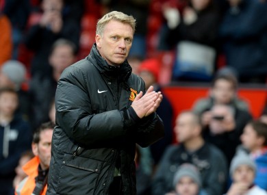 Manchester United manager David Moyes after the final whistle on Saturday.