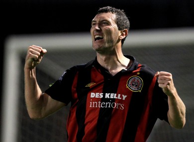 Byrne playing for Bohs in 2010.