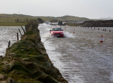 Road flooding in Lahinch Co. Clare.