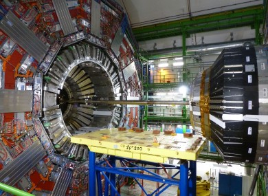 Part of the CMS detector at the Large Hadron Collider