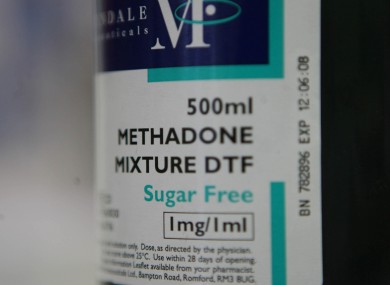 A bottle of methadone in a pharmacy in Dublin city centre