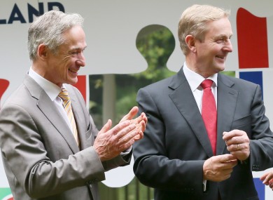 Minister Richard Burton and Taoiseach Enda Kenny.