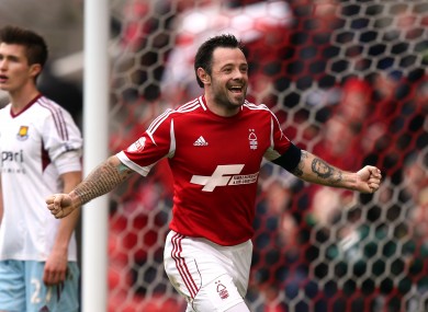Reid celebrates scoring against West Ham on Sunday.