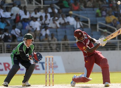 Andre Russell: bowled by Tim Murtagh for just eight runs.