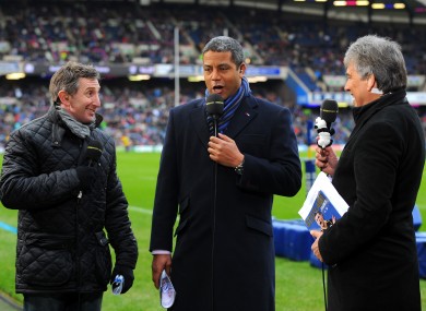 BBC Rugby experts Jonathan Davies and Jeremy Guscott talk to presenter John Inverdale.