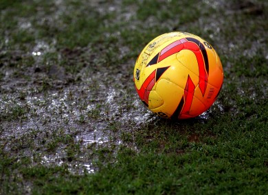 Wet conditions played their part in this goal.