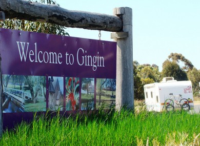 The town on Gin Gin.