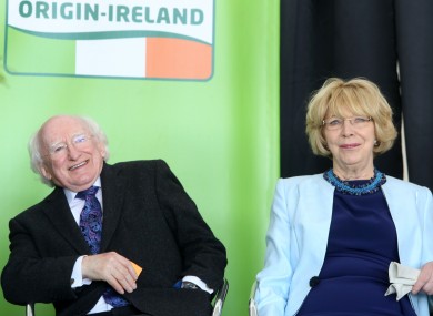 President Higgins and his wife, Sabina