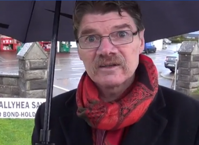 Diarmuid O'Flynn at yesterday's March in Ballyhea