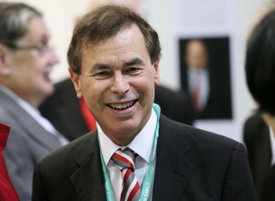 Alan Shatter was all smiles at the Fine Gael Ard Fheis this afternoon