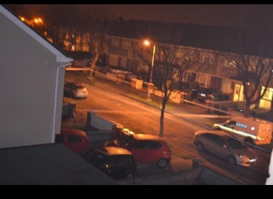 The scene of last night's explosion