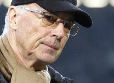 Former German international head coach and president of FC Bayern Munich Franz Beckenbauer.