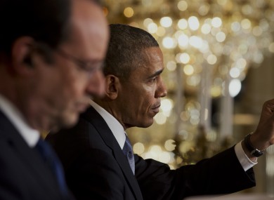 Barack Obama and Francois Hollande