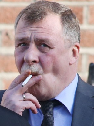 Russian Ambassador to Ireland, Maxim Alexandrovich Peshkov, at Government Buildings before this afternoon's meeting.