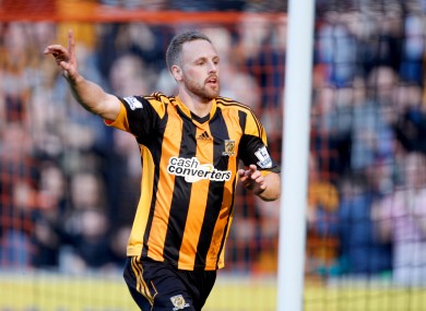 Meyler celebrates his goal.